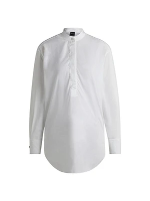 Relaxed-Fit Blouse Easy-Iron Poplin