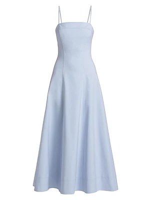 Marisol Cotton-Blend A-Line Midi-Dress