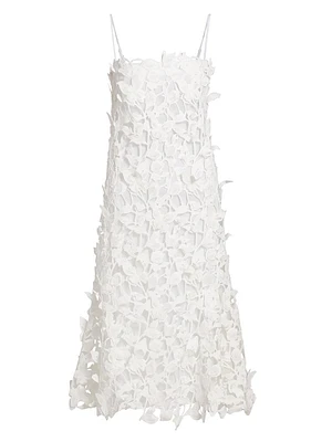 Fleurella Guipure Lace Midi-Dress
