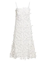 Fleurella Guipure Lace Midi-Dress