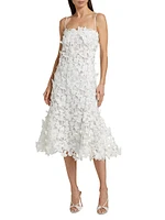 Fleurella Guipure Lace Midi-Dress