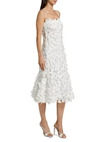 Fleurella Guipure Lace Midi-Dress