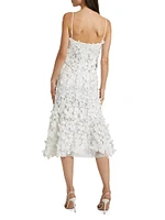 Fleurella Guipure Lace Midi-Dress