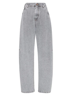 Authentic Denim Curved Trousers