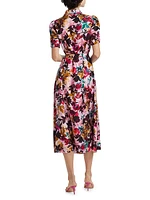 Vanessa Floral Silk Tie-Waist Shirtdress