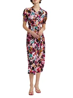 Vanessa Floral Silk Tie-Waist Shirtdress