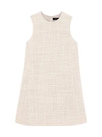 Tweed Sleeveless Shift Dress