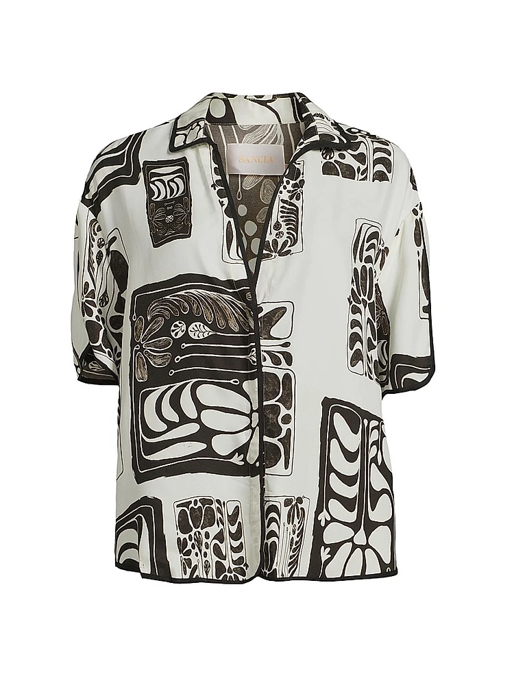 Florä Salina Jondli Print Short-Sleeve Shirt