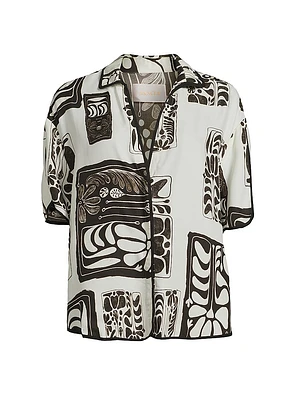 Florä Salina Jondli Print Short-Sleeve Shirt