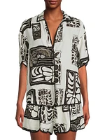 Florä Salina Jondli Print Short-Sleeve Shirt