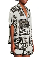 Florä Salina Jondli Print Short-Sleeve Shirt