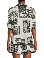 Florä Salina Jondli Print Short-Sleeve Shirt