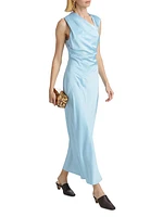 Becca Asymmetric Sleeveless Maxi Dress