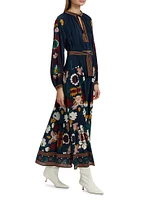 Cassia Print Long-Sleeve Dress