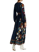 Cassia Print Long-Sleeve Dress