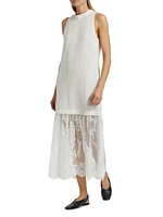 Marja Embroidery Mesh Tank Dress