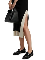 Cotton-Silk Layered Tank Midi-Dress