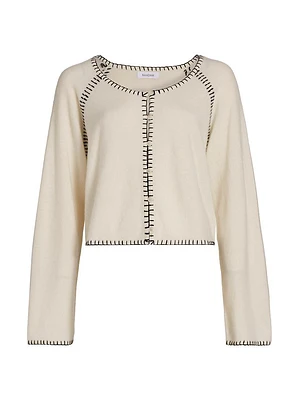 Cashmere Embroidered Cardigan