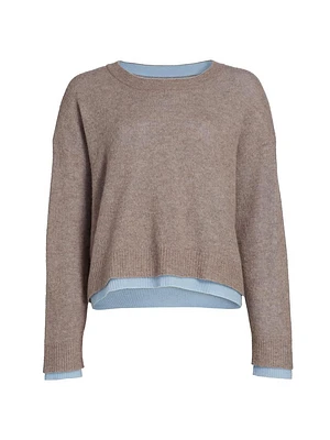 Lightweight Cashmere Layered Reversible Sweater