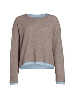 Lightweight Cashmere Layered Reversible Sweater