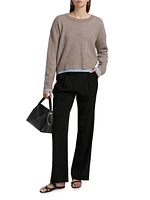 Lightweight Cashmere Layered Reversible Sweater