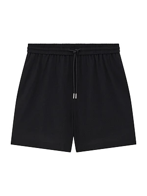 Wool-Blend Drawstring Shorts