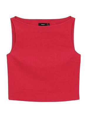 Cropped Boatneck Top