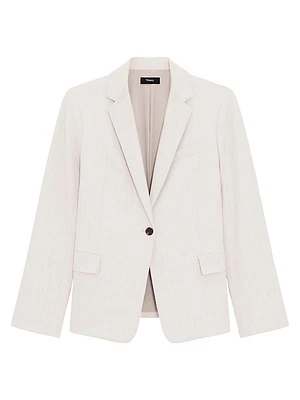 Cotton & Linen Slim-Fit Blazer