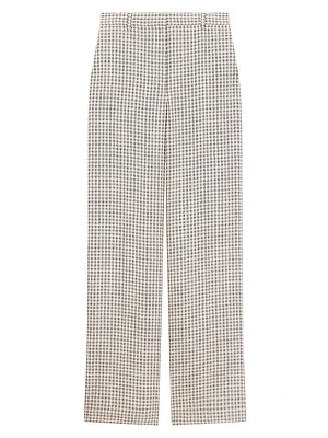 Linen-Blend High-Rise Trousers