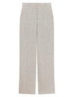 Linen-Blend High-Rise Trousers