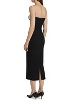 Haruna Ruffle Sheath Midi-Dress
