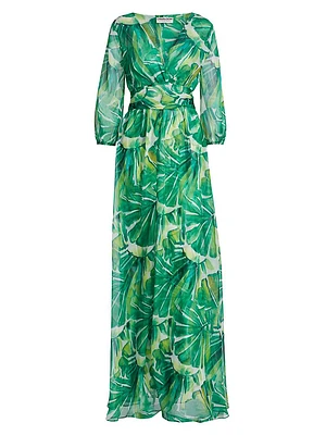 Toki Printed Chiffon Maxi Dress