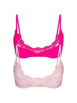 Fits Everybody Lace Scoop Bralette 2-Pack