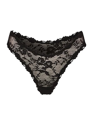 Stretch Lace Dipped Thong