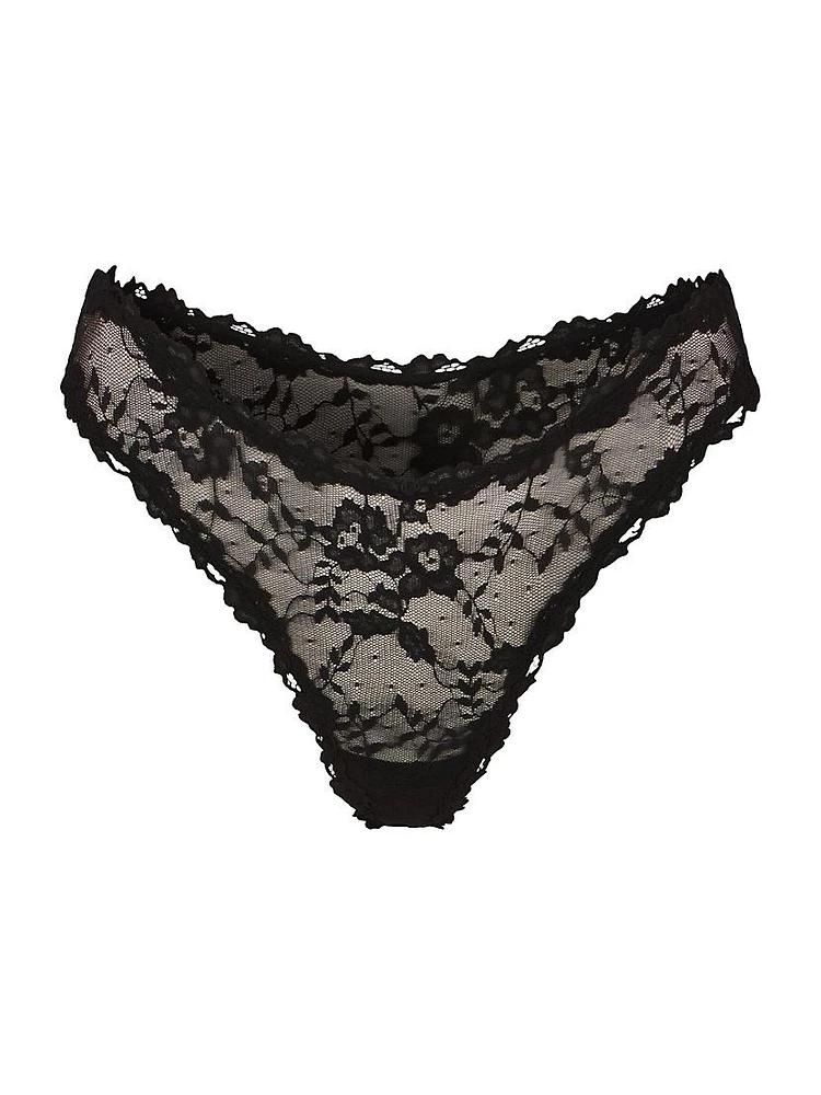 Stretch Lace Dipped Thong