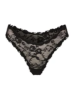 Stretch Lace Dipped Thong