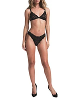 Stretch Lace Dipped Thong