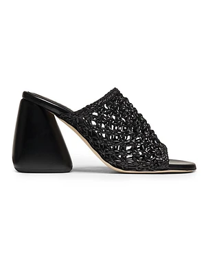 Drew Woven 80MM Leather Mules