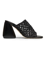 Drew Woven 80MM Leather Mules