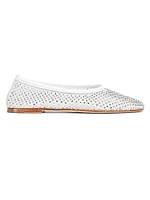 Balla Crystal-Embellished Mesh Flats