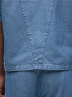 Cotton Herringbone Utility Shirt