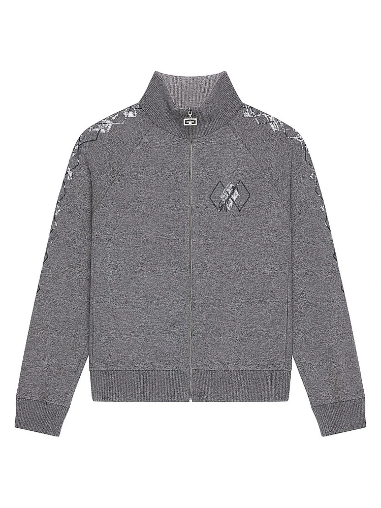 Tracksuit Jacket Fleece and Sequins