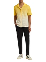 The Flyest Crocheted Dip-Dyed Cotton Shirt