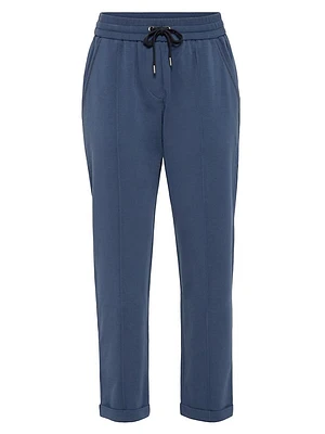 Stretch Cotton Lightweight French Terry Track Trousers