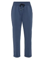 Stretch Cotton Lightweight French Terry Track Trousers