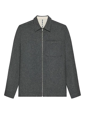 Zipped Shirt in Wool