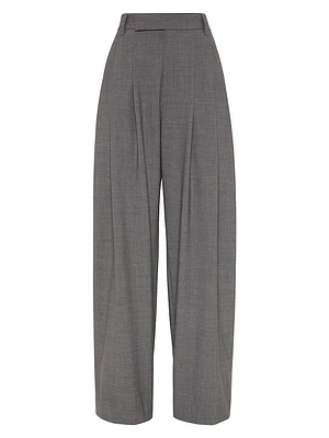 Tropical Luxury Wool Sartorial Baggy Trousers