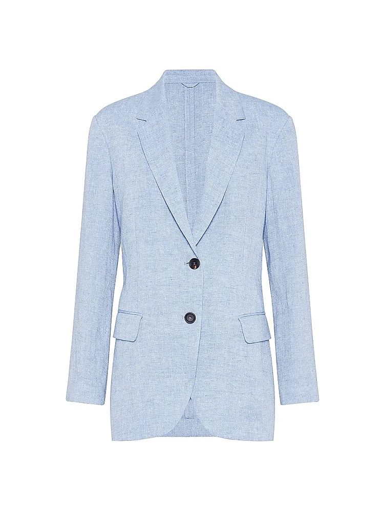 Linen Sparkling Canvas Blazer