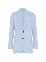 Linen Sparkling Canvas Blazer