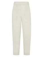 Linen Sparkling Canvas Slouchy Trousers